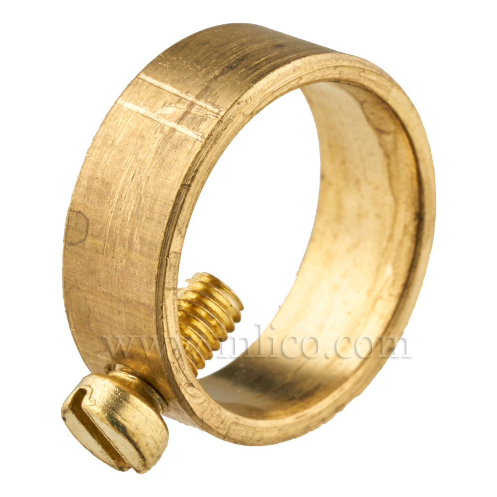 BRASS COLLAR WITH M3 GRUB SCREW 13.5MM ID 17MM OD 6MM HEIGHT