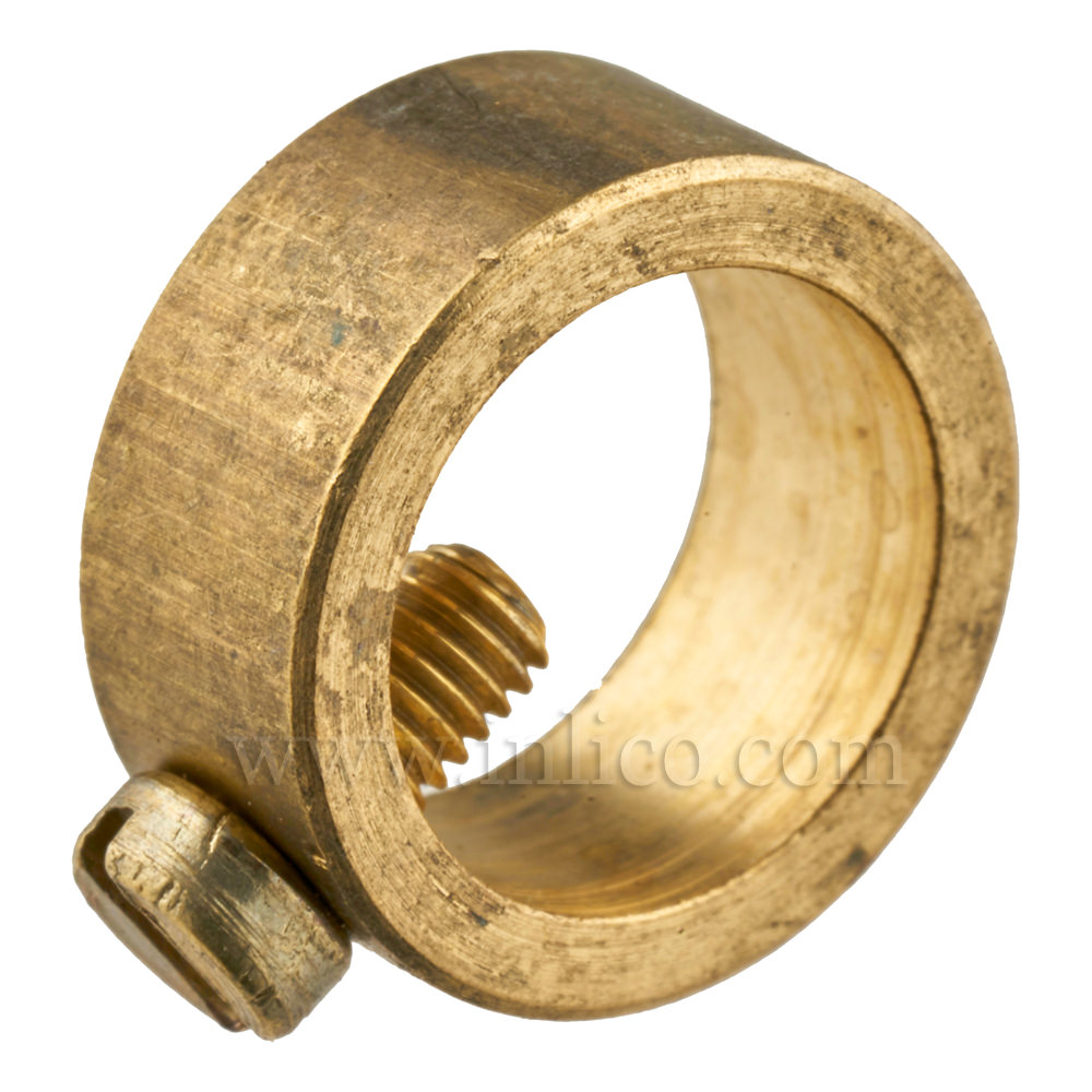 BRASS COLLAR WITH M3 GRUB SCREW 10.5MM ID 14MM OD 6MM HEIGHT