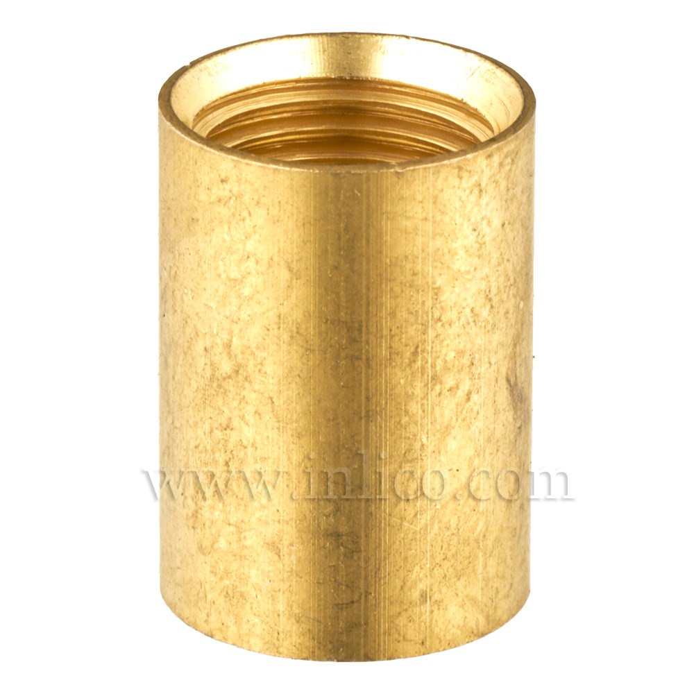 BRASS COUPLER 17MM LONG/12MM DIAMETER M10x1 INTERNAL THREAD