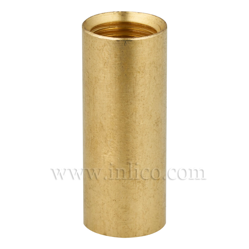 BRASS COUPLER 30MM LONG/12MM DIAMETER M10x1 INTERNAL THREAD