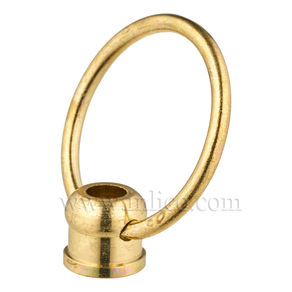 M10X1 FEMALE BRASS PLATED SWING LOOP 42MM DROP X 36MM