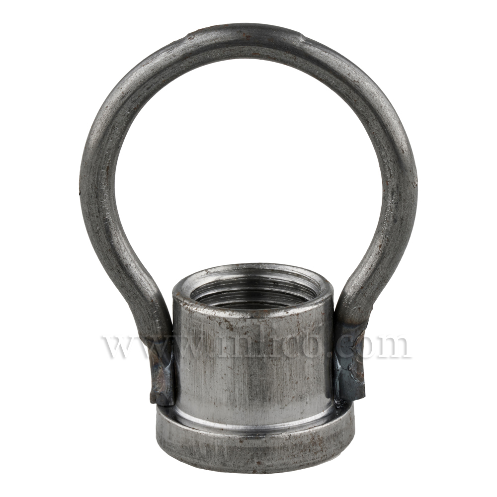 M10X1 FEMALE RAW STEEL WELDED LOOP 30MM DROP X 23MM