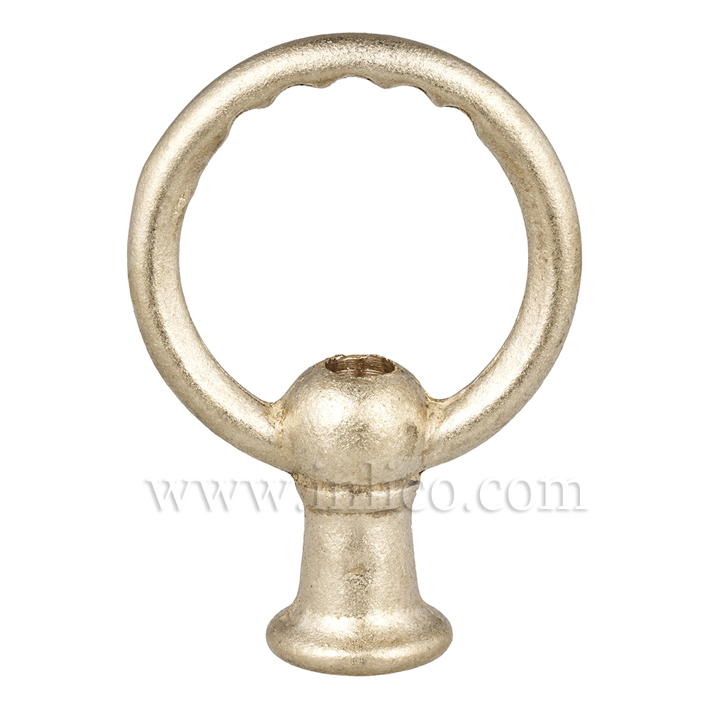 M10X1 FEMALE CAST BRASS RIDGED HEAVY DUTY RING LOOP 
75MM DROP X 56MM