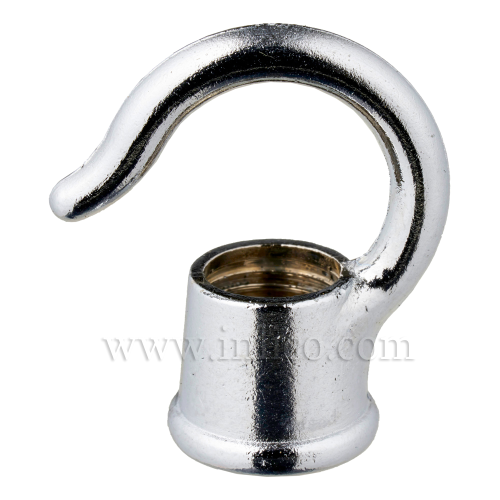 CHROME PLATED MAZAK HOOK  M10 X 1 FEMALE ENTRY