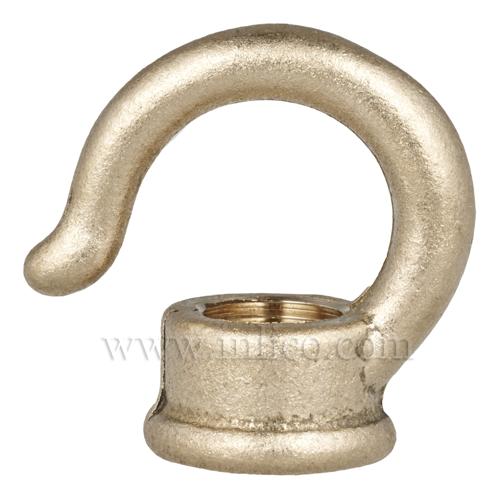 RAW BRASS 10MM M10X1 FEMALE HOOK 