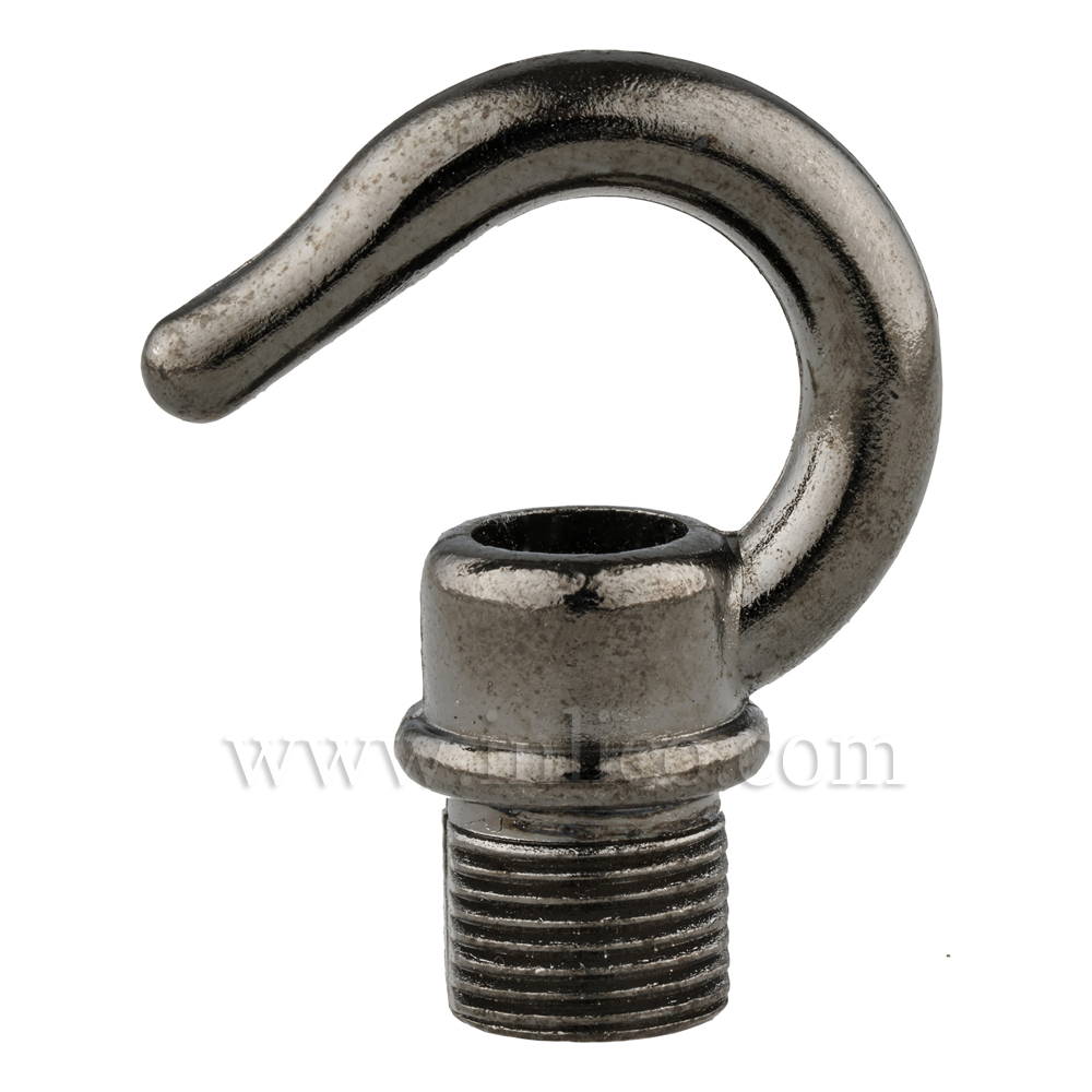 13MM BLACK NICKEL PLATED HOOK MALE ENTRY