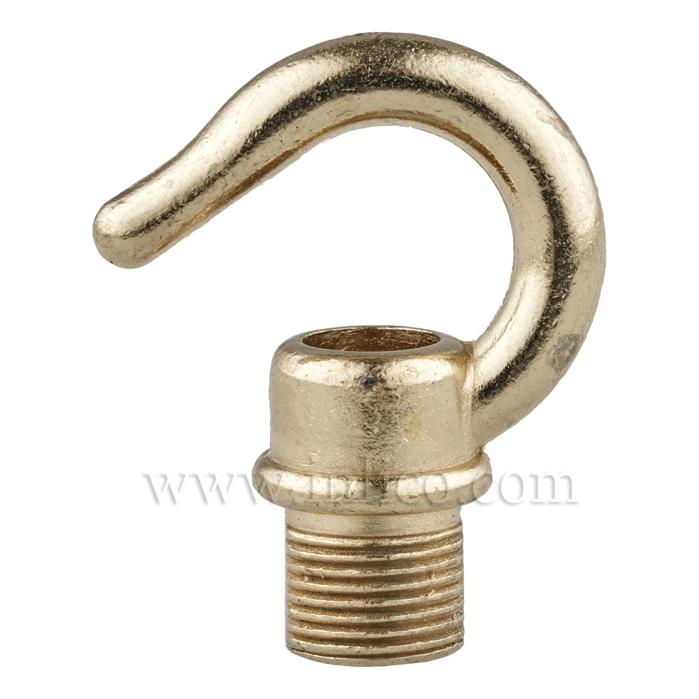 13MM BRASS PLATED HOOK MALE ENTRY
