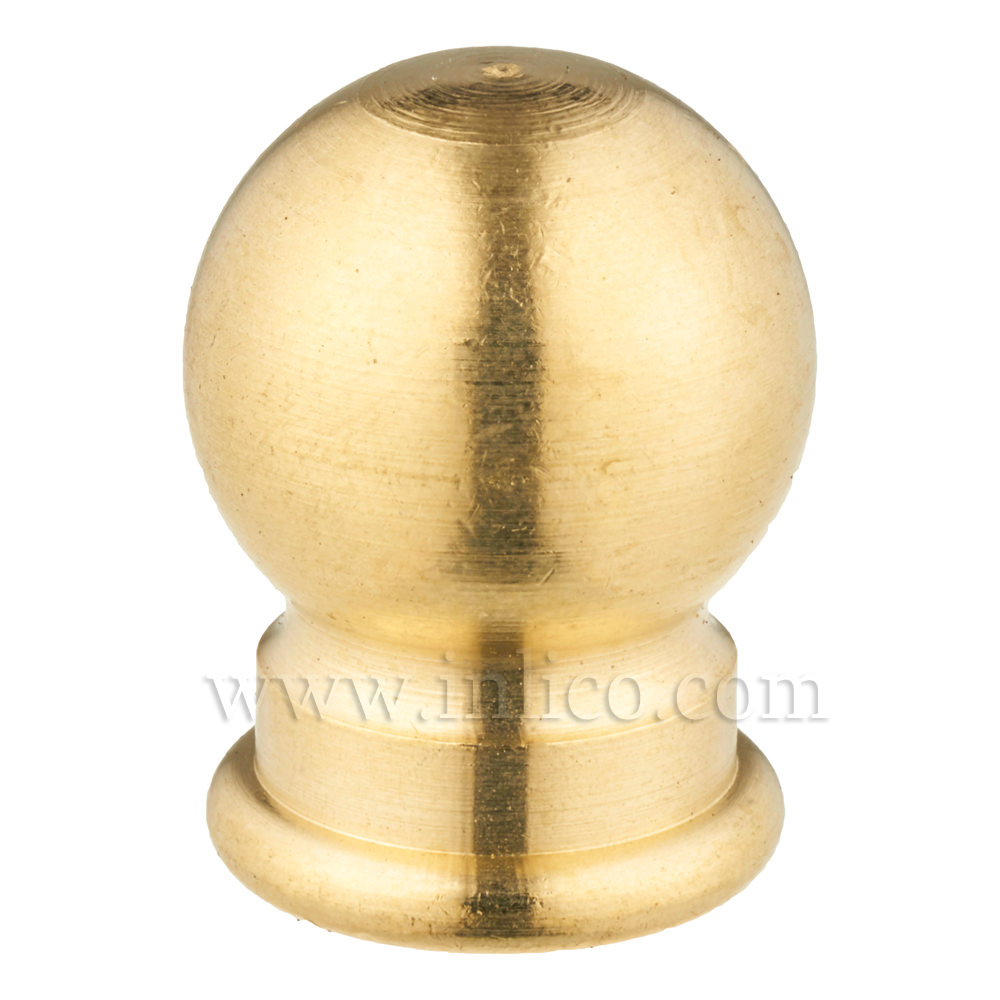 RAW BRASS FINIAL M10X1 16MM OD X 20MM HEIGHT