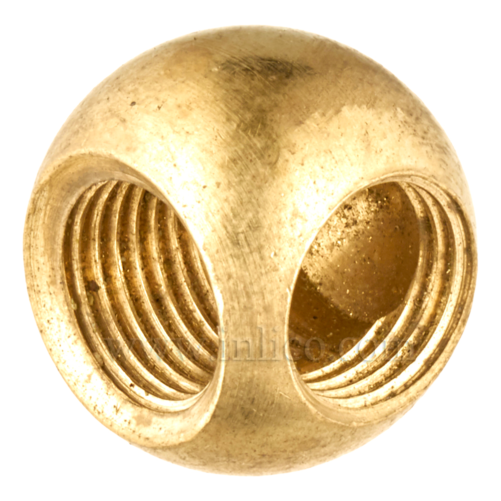 M10X1 TWO WAY 90 DEG HOLE BRASS BALL18MM OD