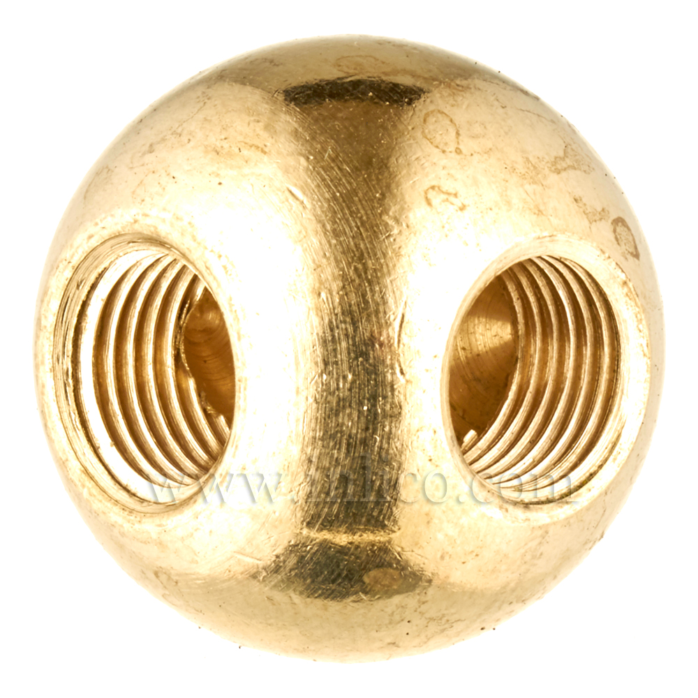 M10X1 TWO WAY 90 DEG HOLE BRASS BALL25MM OD