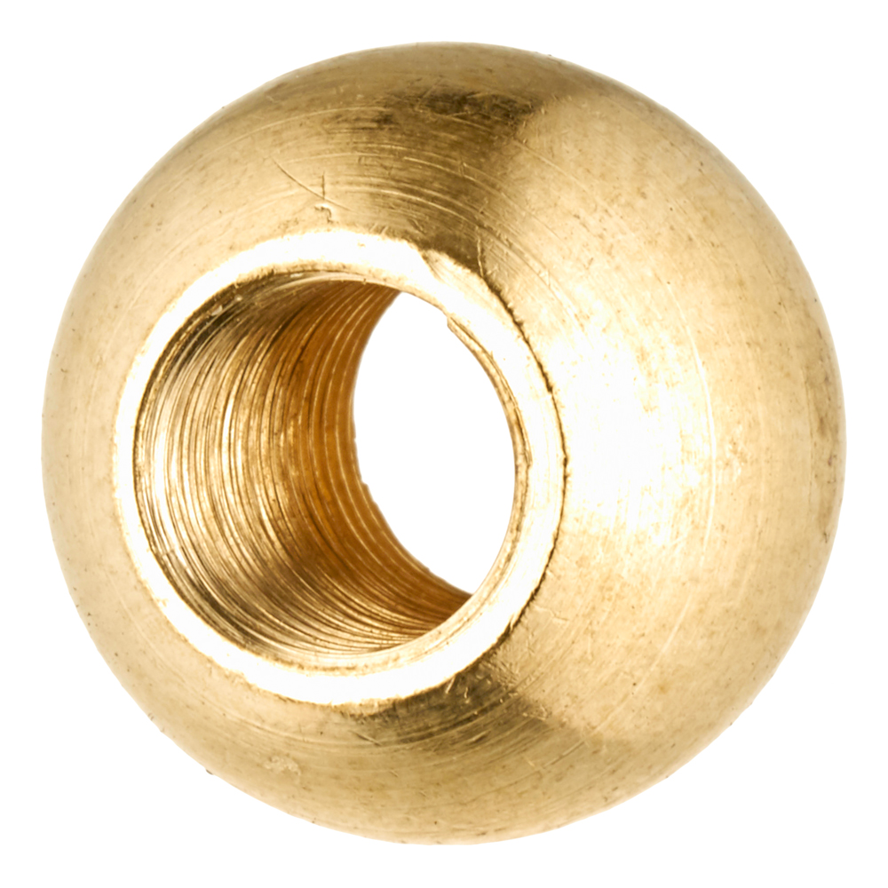 M10X1 THROUGH HOLE BRASS BALL 20MM OD