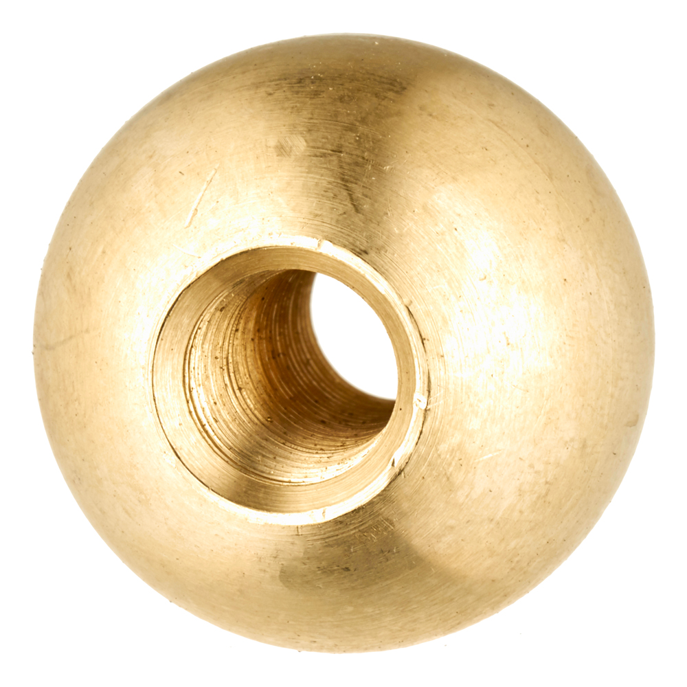 M10X1 THROUGH HOLE BRASS BALL 30MM OD