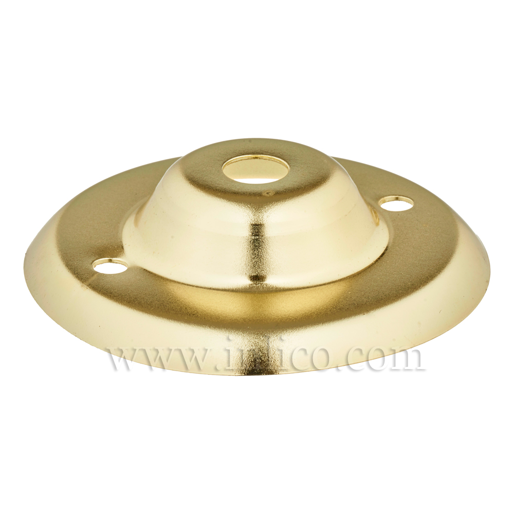 13MM CEILING PLATE BRASS PLATED FINISH WITH 2" BESA FIXING HOLES 