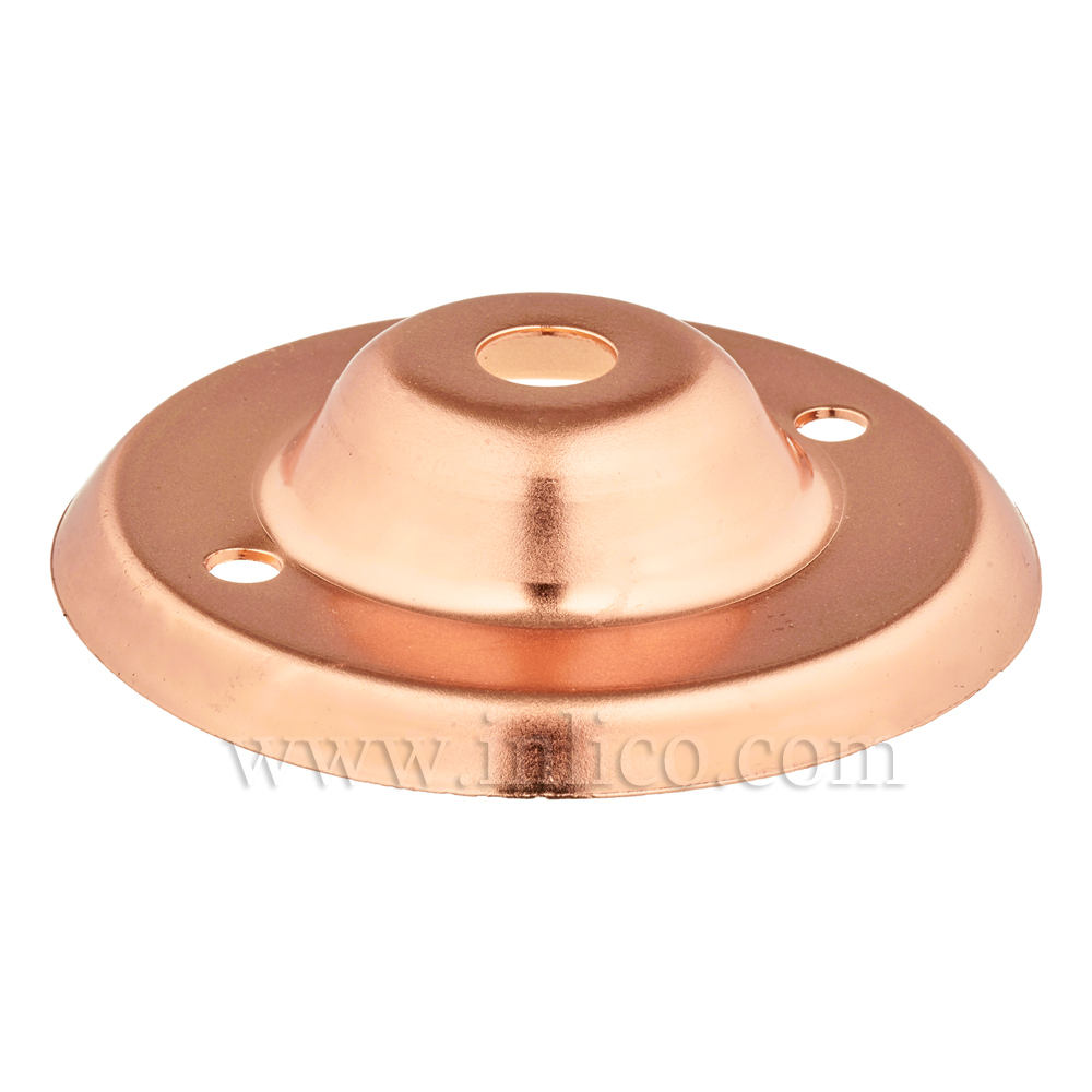 13MM CEILING PLATE COPPER PLATED FINISH WITH 2" BESA FIXING HOLES 
