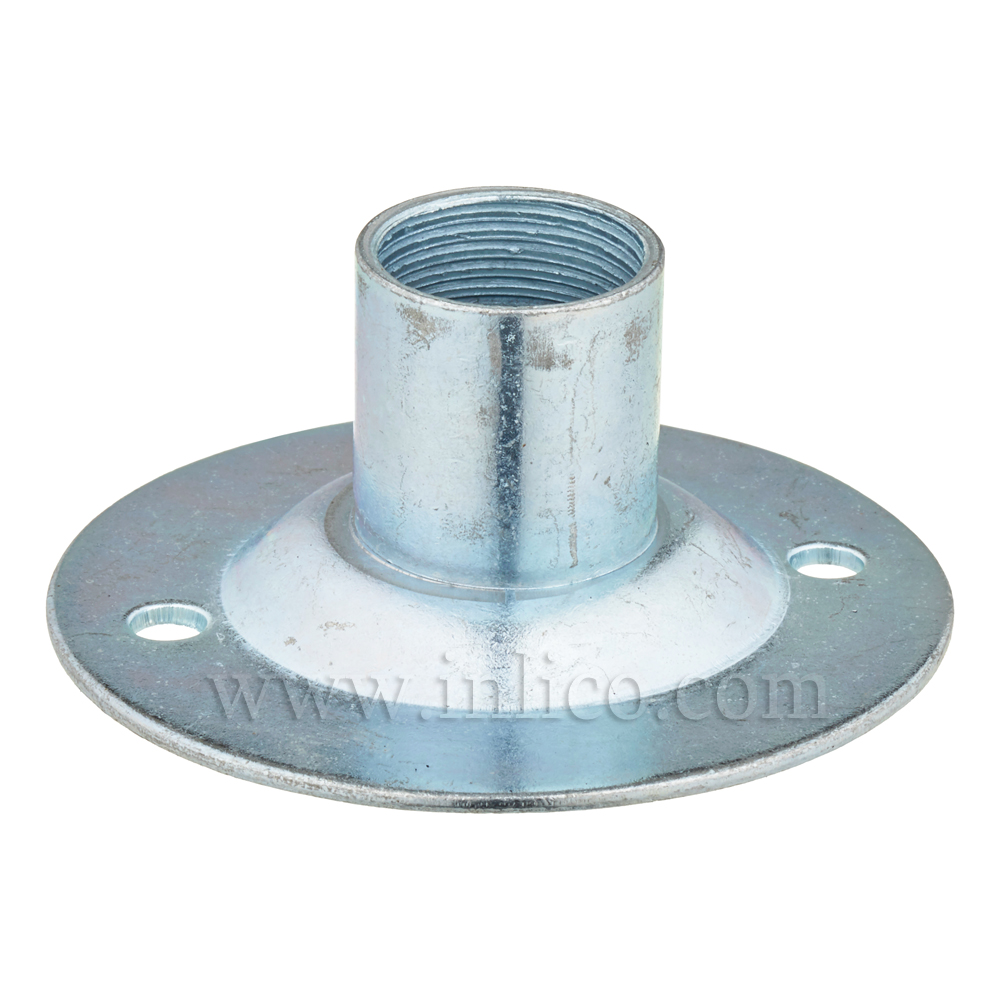 CEILING PLATE 20MM CONDUIT ENTRY BRIGHT ZINC PLATED 65MM OD 55MM FIXING CENTRES