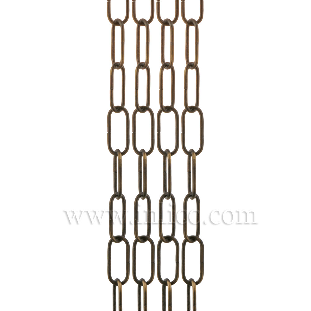 HEAVY DUTY ANTIQUE CHAIN 3.6mm WIRE GAUGE 40mm x 14mm LINK (internal)- - supplied in 48cm lengths