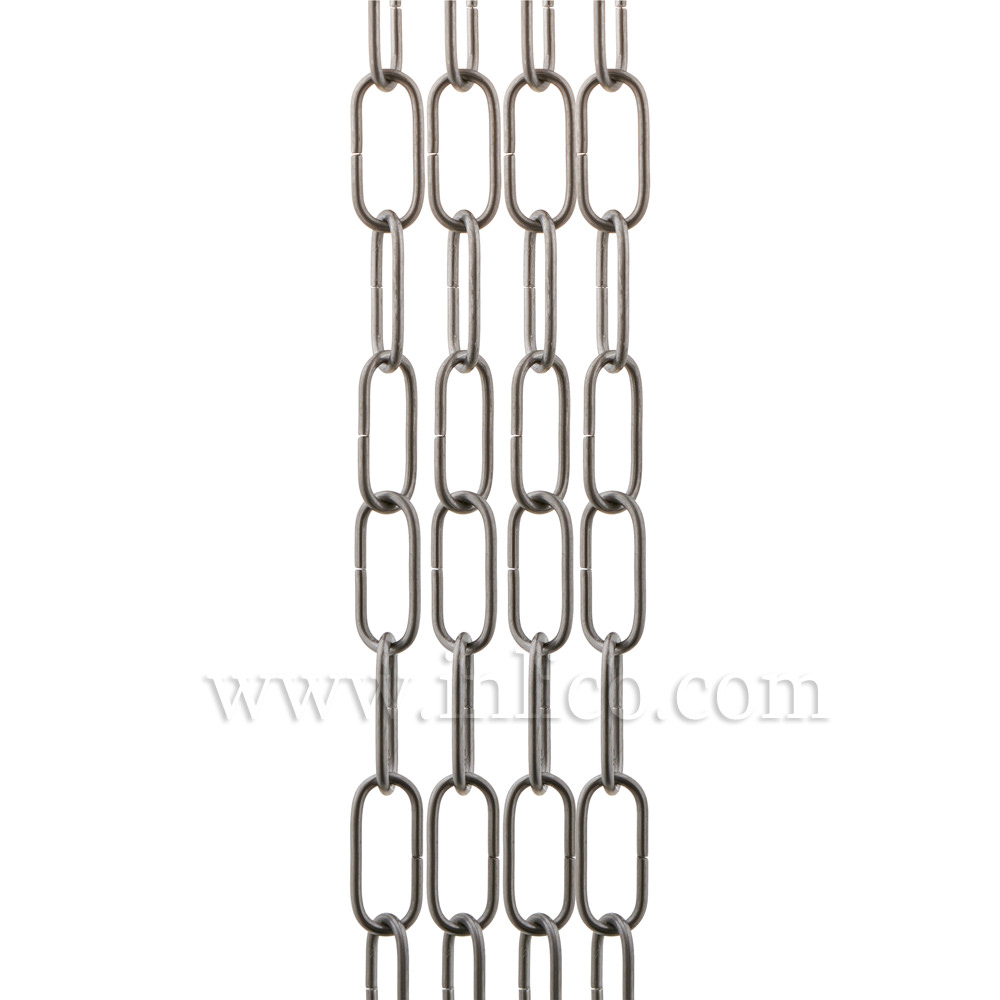 HEAVY DUTY SELF COLOUR CHAIN 3.6mm WIRE GAUGE 40mm x 14mm LINK (internal) - supplied in 48cm lengths