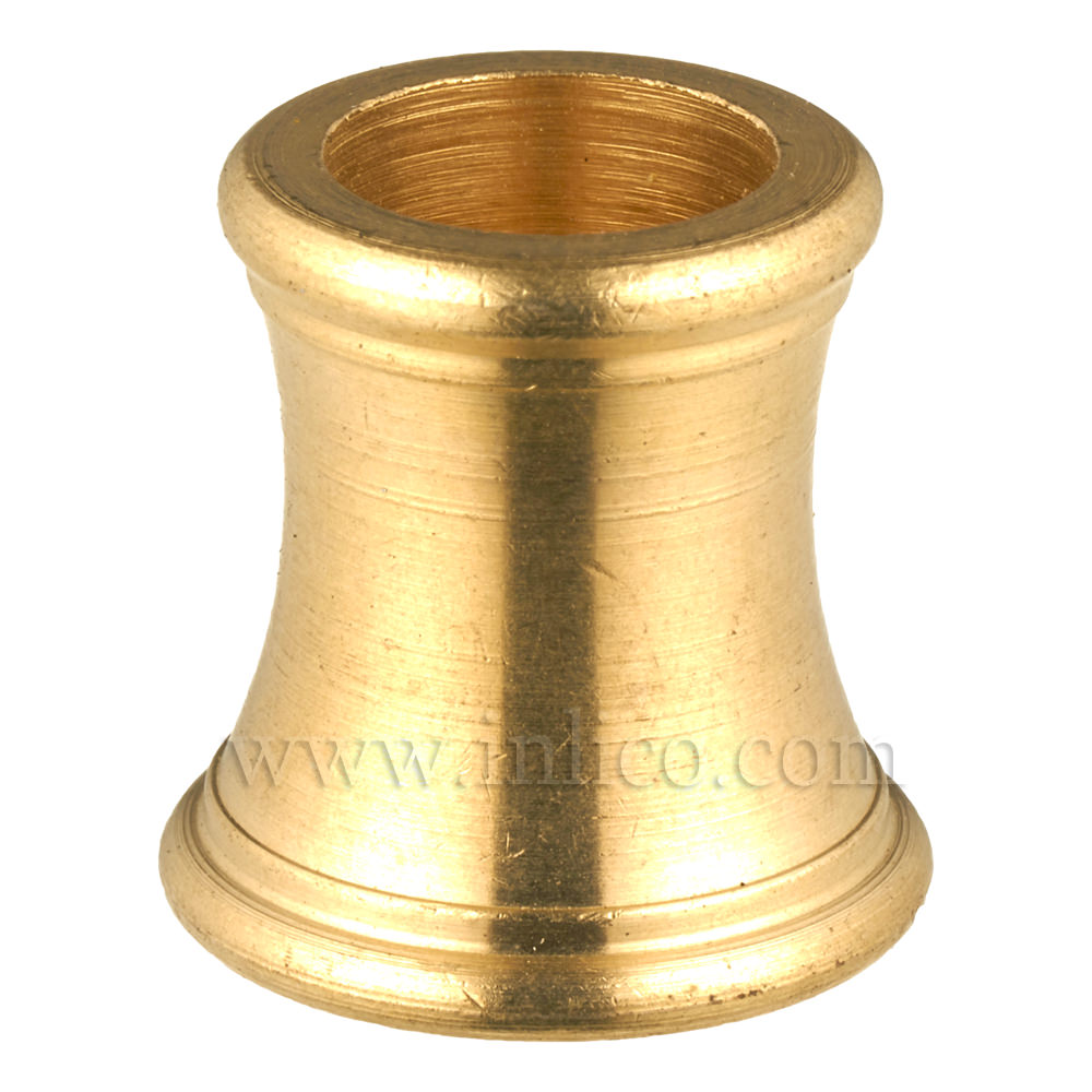 M10x1 SHAPED BRASS COUPLER 18MM OAL 18MM DIA AT BOTTOM/15MM DIA AT TOP