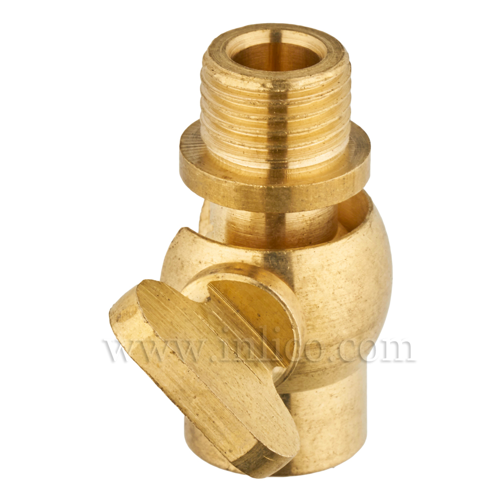 10MM M-F GAS TAP KNUCKLE 38MM X 19MM RAW BRASS FOR 3 CORE CABLE