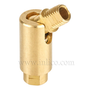 M8 M-F 90DEG KNUCKLE JOINT RAW BRASS OAL 43MM DIA 13MM
