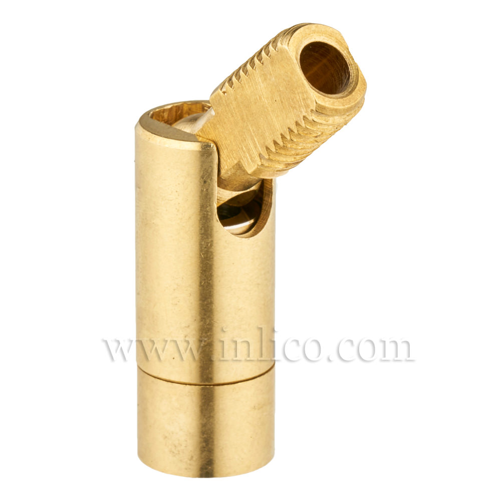 M8 M - M10 F 90DEG KNUCKLE JOINT RAW BRASS  OAL 49MM  DIA 13MM