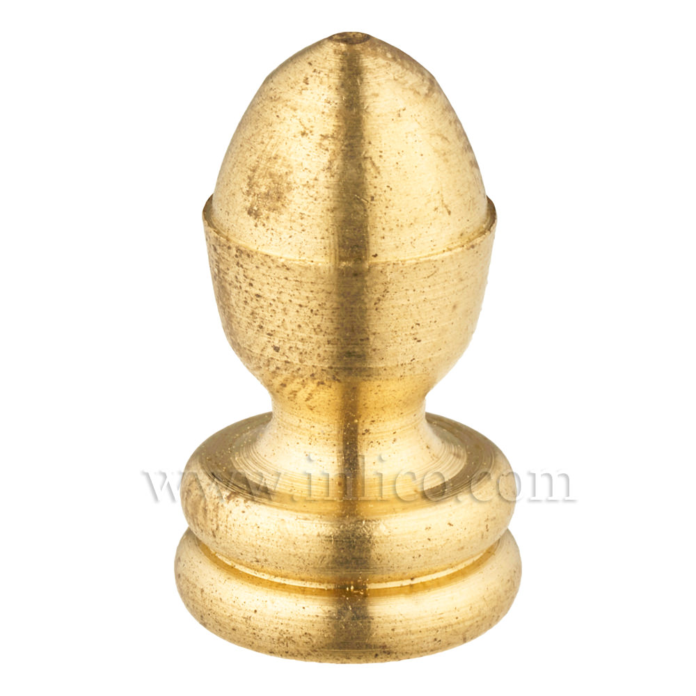 RAW BRASS FINIAL M10x1 14MM O/D x 24MM HEIGHT