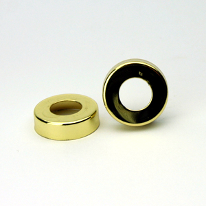 BRASS PLATED LOCKNUT COVER 20MM OD