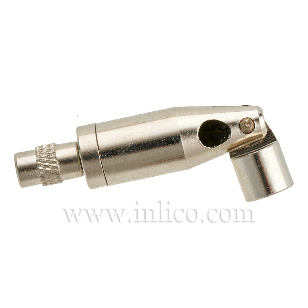 SUSPENSION CLUTCH NICKEL PLATED BRASS 10MM X 46MM WITH SAFETY CAP AND SWIVEL with M6 THREAD