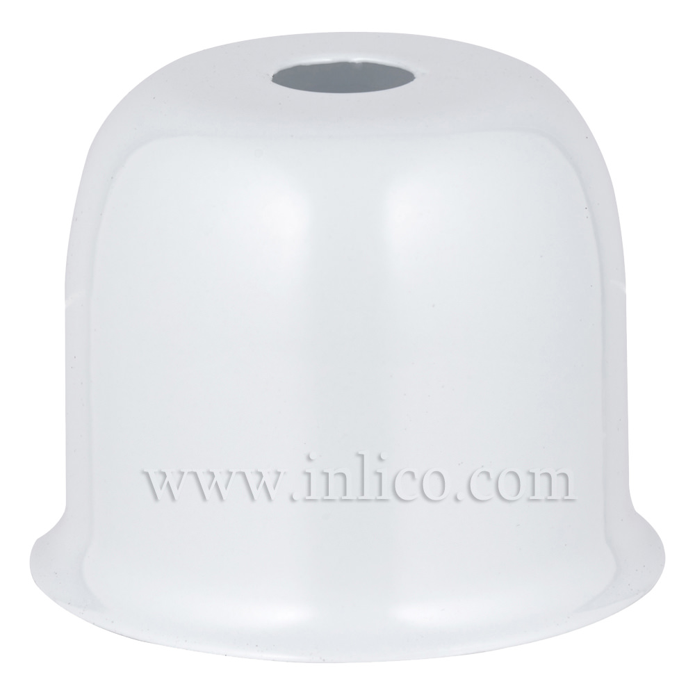 LAMPHOLDER CUP WHITE POWDER COATED STEEL CUP 41X38MM WITH 10.5MM CENTRE HOLE HALF LAMPHOLDER COVER FOR E27 ES LAMPHOLDER