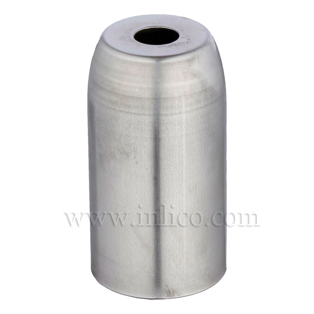 RAW STEEL L/H COVER D32XH54MM WITH 10.5MM HOLE FOR E14/SES LAMPHOLDERS