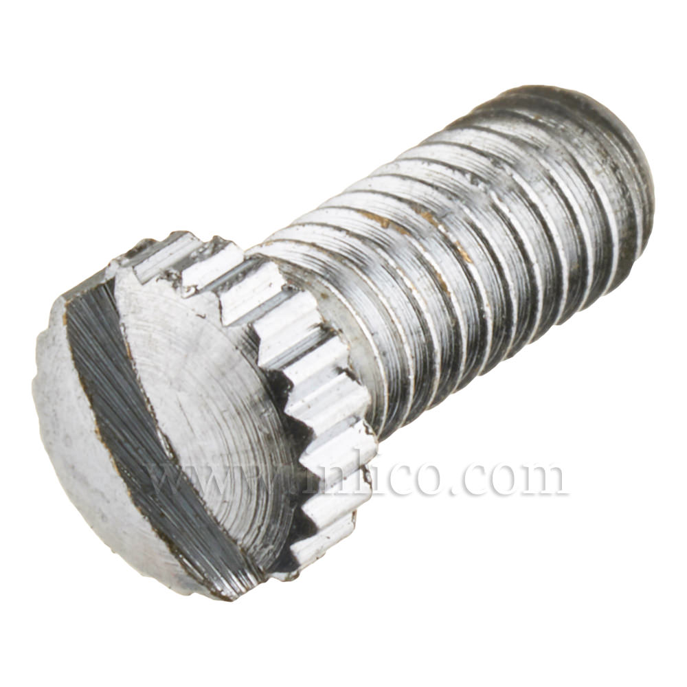 BRASS SCREW CHROME FINISH KNURLED HEAD M4 X 10mm FOR 6.1008 CEILING CUPS