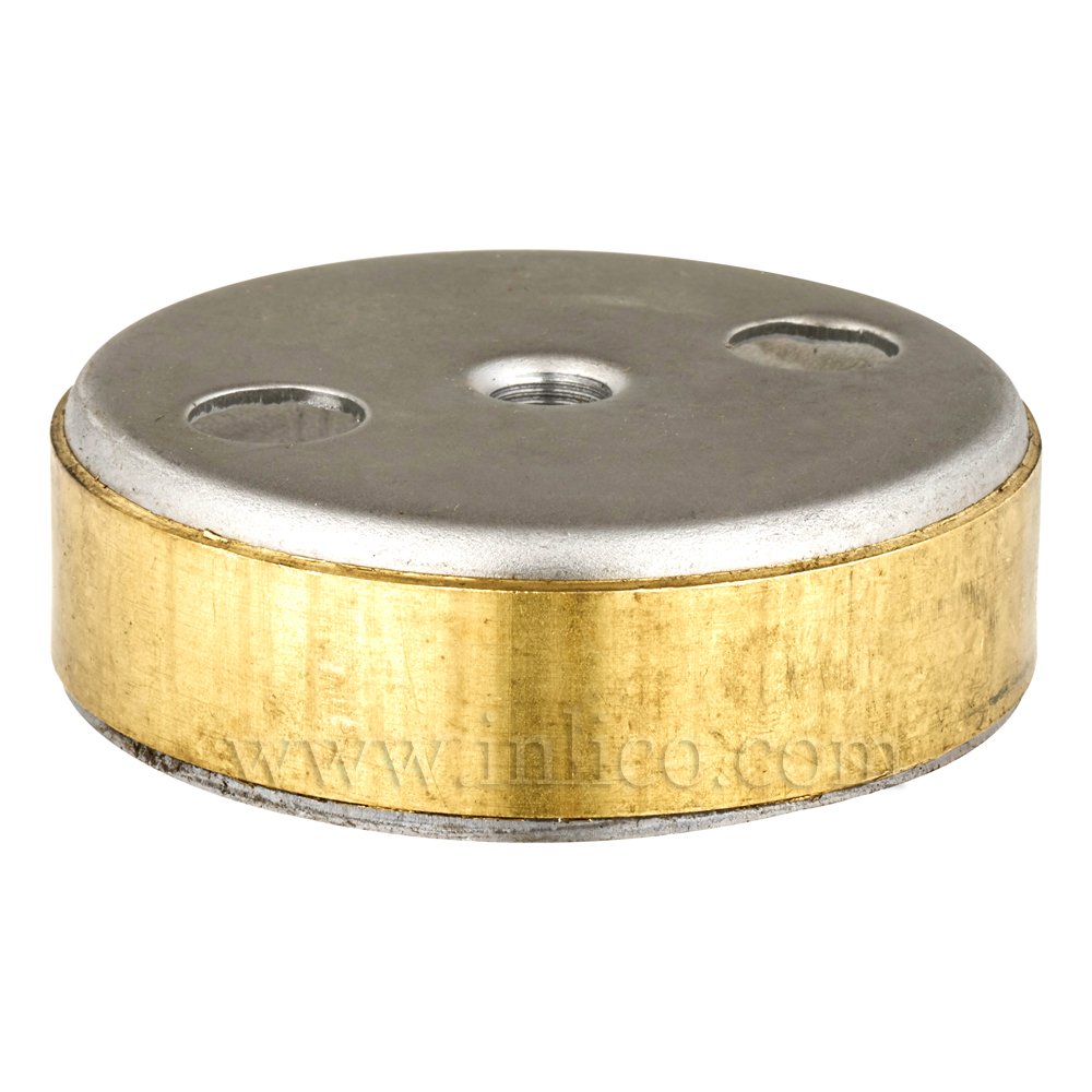 80MM RAW STEEL/BRASS RING C/BODY NO SIDE HOLES. 10.5MM CENTRE HOLE