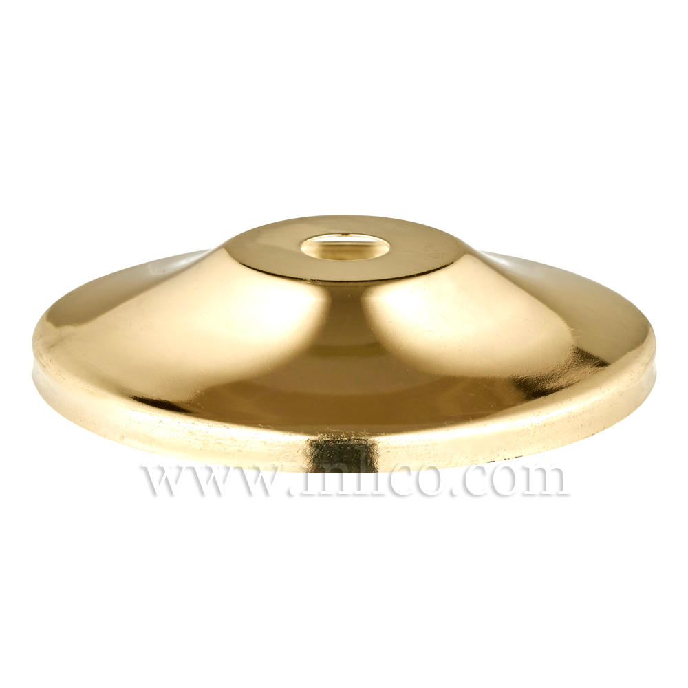 80MM BRASS PLATED STEEL PAGODA CAP 10.5MM CENTRE HOLE