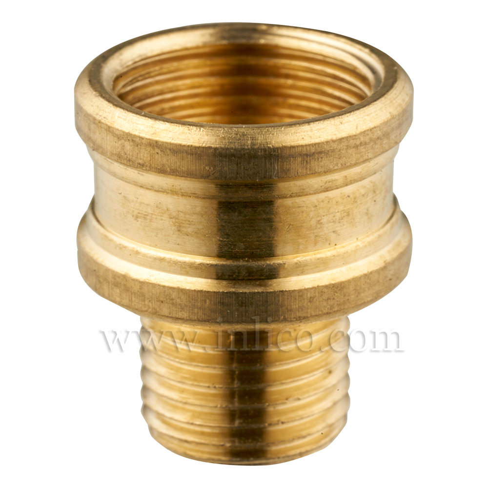 SHAPED BRASS REDUCER/ADAPTOR M10 MALE X M13 FEMALE