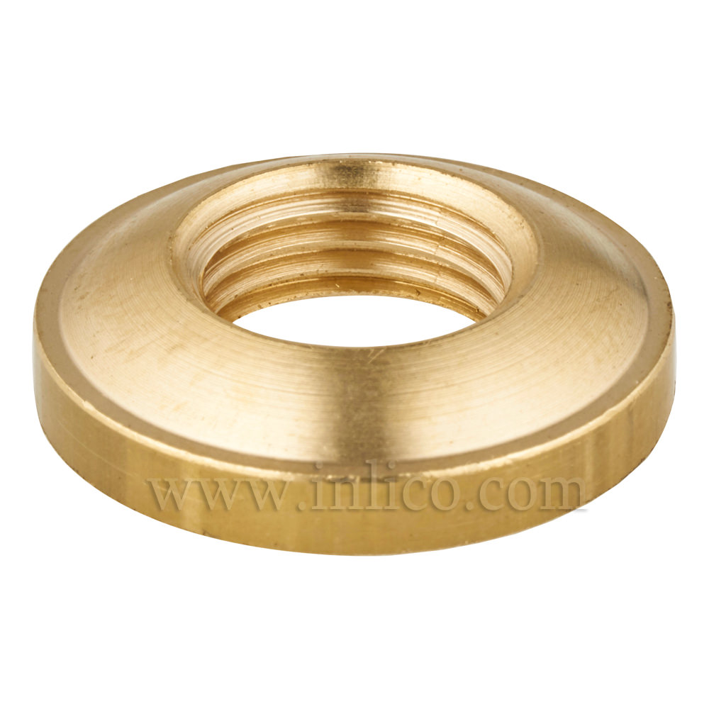 M10 X 1 BRASS RING NUT THICKNESS 4.5MM OD 19MM