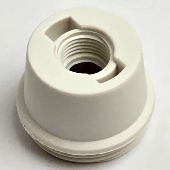 E14 10MM PLASTIC ENTRY DOME WHITE THERMOPLASTIC 
APPROVAL ENEC05 TO BS EN 60238:2018:2004