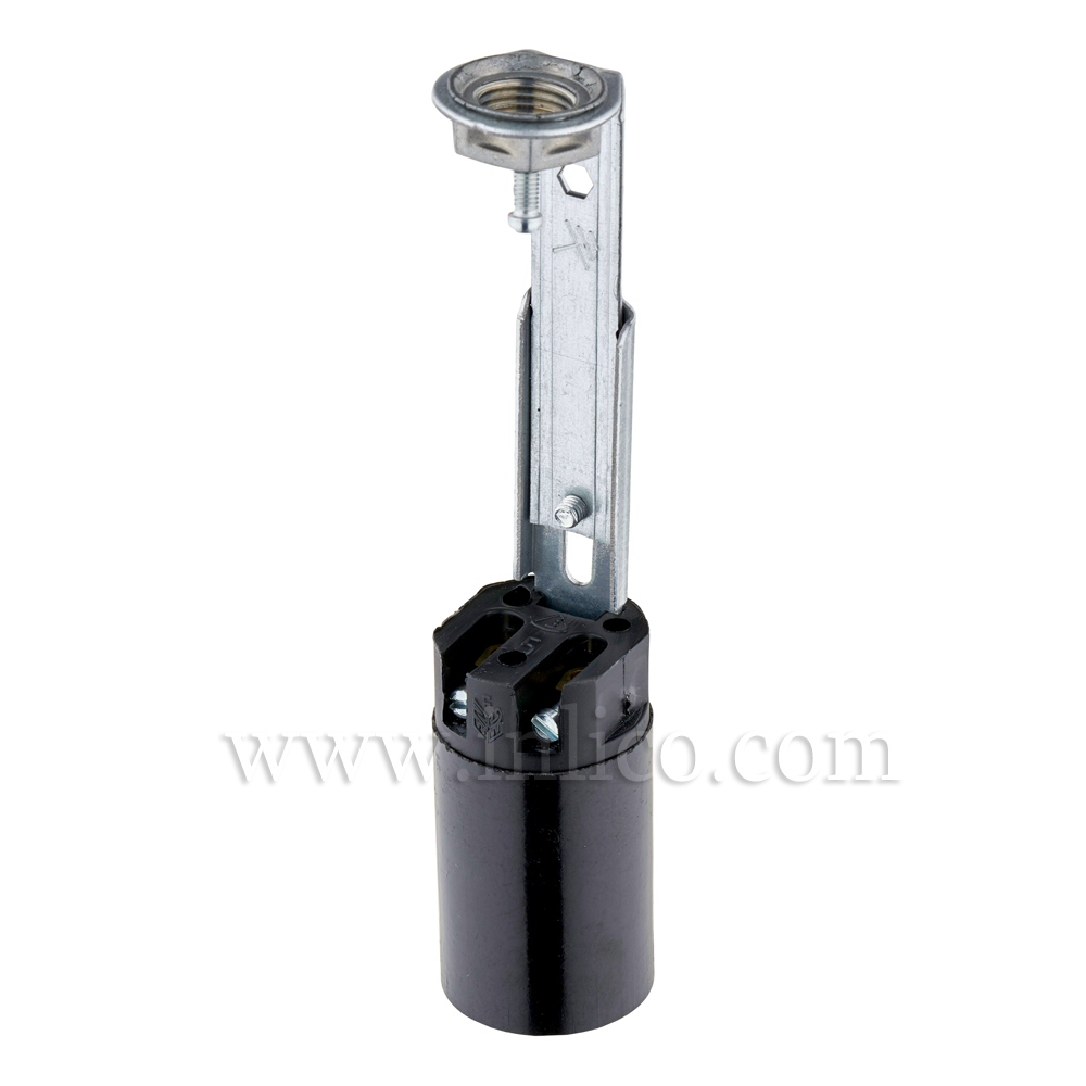 E14 CANDLE HOLDER 22.7MM WITH ADJUSTABLE BRACKET - O.A.L ADJUSTABLE FROM 79 TO 100 MM.