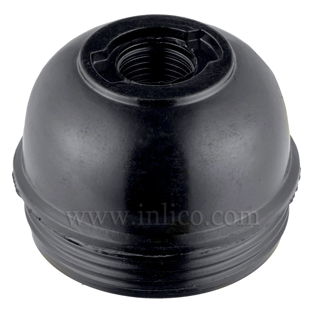 10MM PLASTIC ENTRY DOME BLACK BAKELITE/THERMOSETTING PHENOLIC RESIN 
APPROVAL ENEC05 TO BS EN 60238:2018:2004