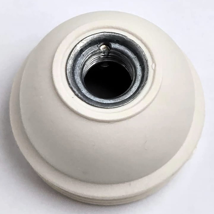 10MM METAL ENTRY DOME WHITE THERMOPLASTIC 
APPROVAL ENEC05 TO BS EN 60238:2018:2004
