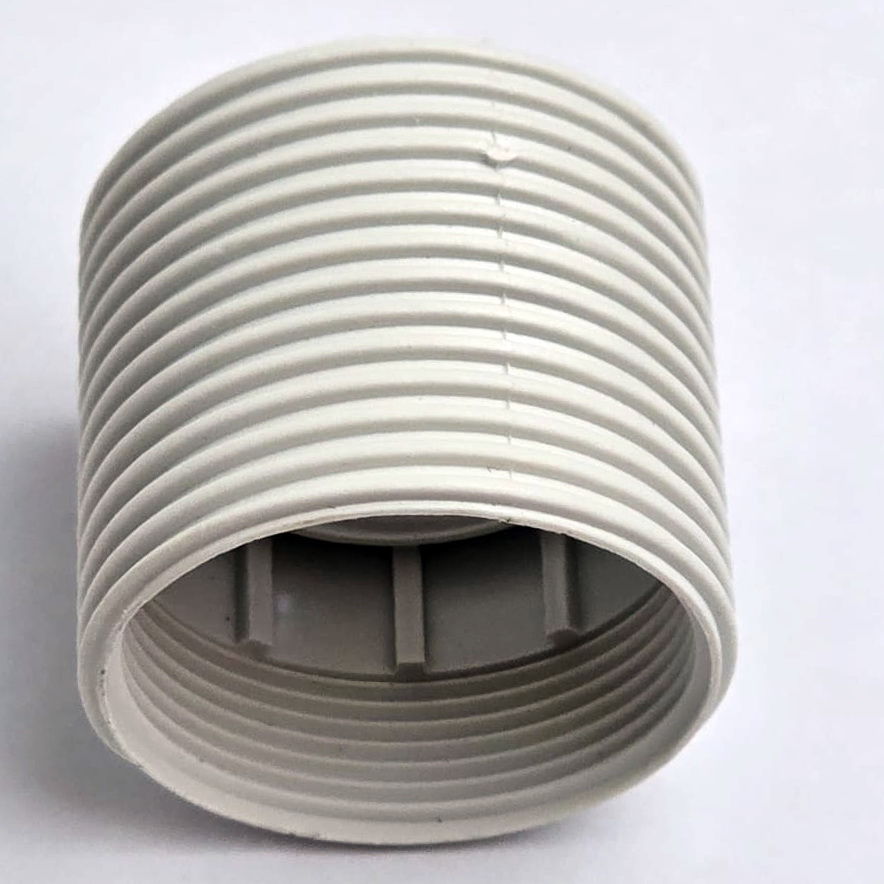 E27 FULLY THREADED SKIRT WHITE THERMOPLASTIC 
APPROVAL ENEC05 TO BS EN 60238:2018:2004