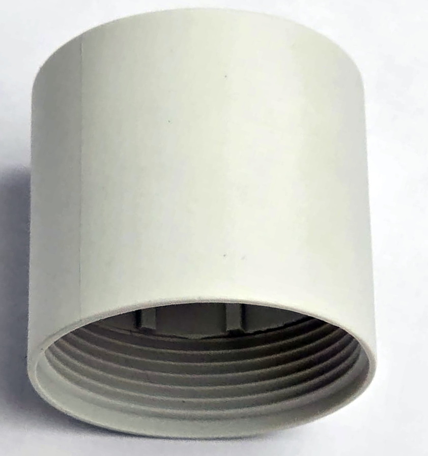 E27 PLAIN SKIRT WHITE THERMOPLASTIC 
APPROVAL ENEC05 TO BS EN 60238:2018:2004