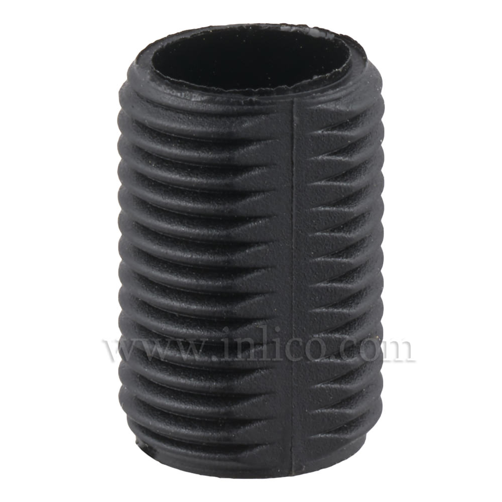 BLACK PLASTIC PROFILED ALLTHREAD M10 X 15MM