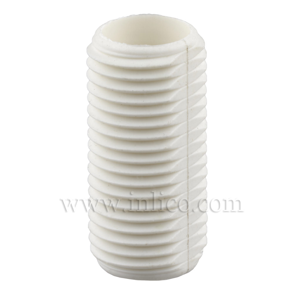 WHITE PLASTIC PROFILED ALLTHREAD M10 X 20MM