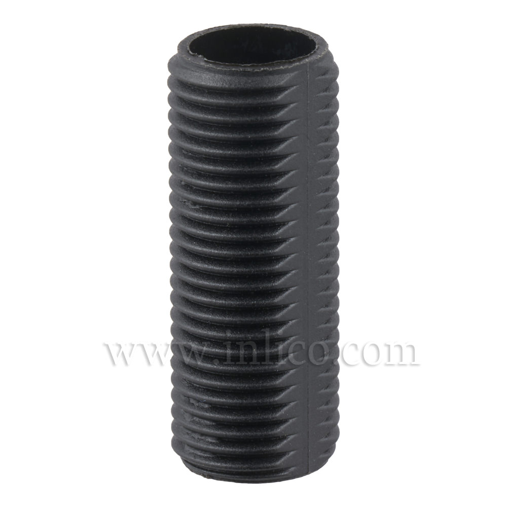 BLACK PLASTIC PROFILED ALLTHREAD M10x25MM