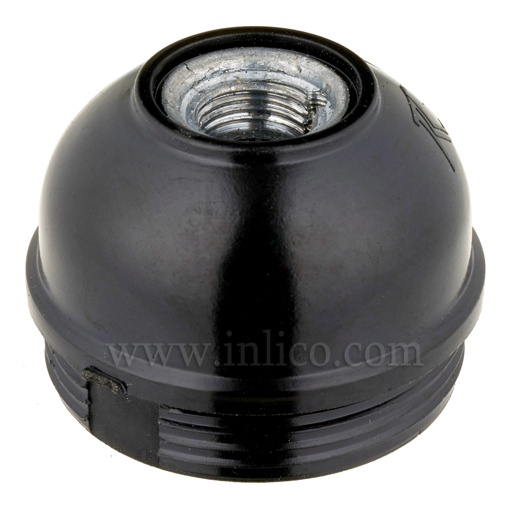 B22 10MM EARTHED DOME BLACK