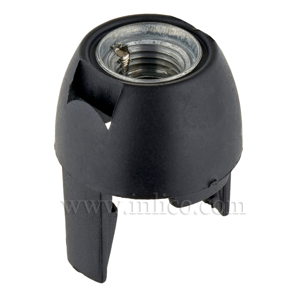 10MM METAL ENTRY SNAP FIT DOME BLACK FOR E14 THERMOPLASTIC LAMPHOLDER