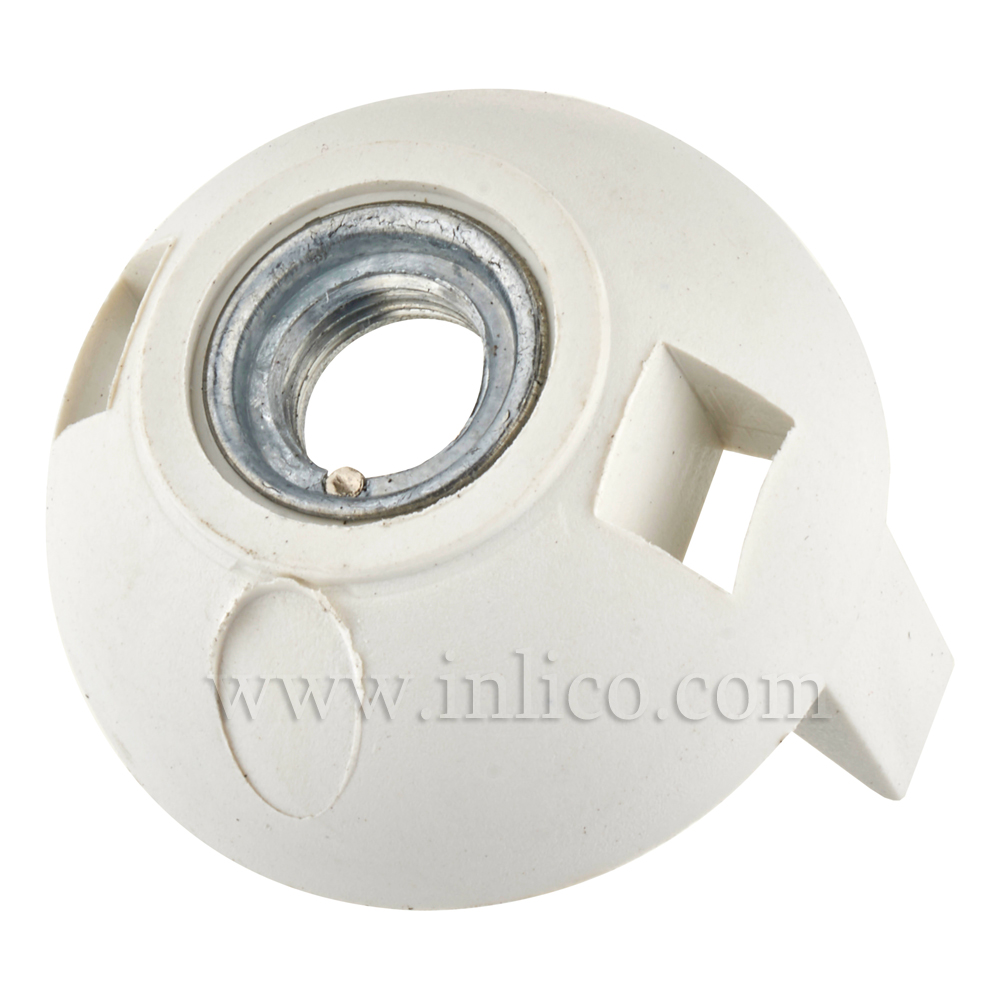 M10 METAL ENTRY SNAP FIT E27 DOME WHITE WITH EARTH