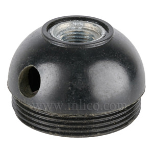 10MM METAL ENTRY DOME + SIDE HOLE BLACK