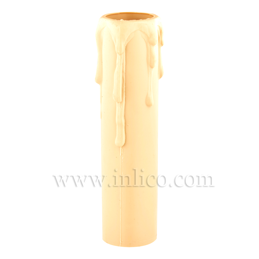 CANDLE DRIP 25.5MM OD X 23.5MM ID X 101.5MM IVORY PLASTIC