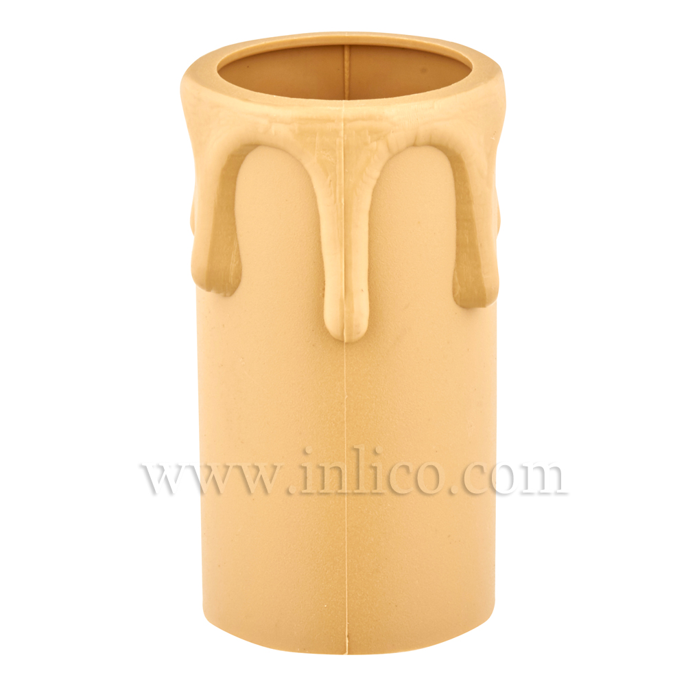 CANDLE DRIP 40MM OD X 37MM ID X 70MM IVORY PLASTIC